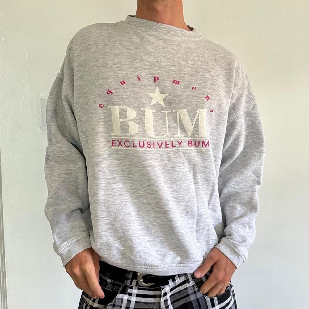 Vintage 80s BUM Equipment Gym Beach Cotton Boxy Sweatshirt